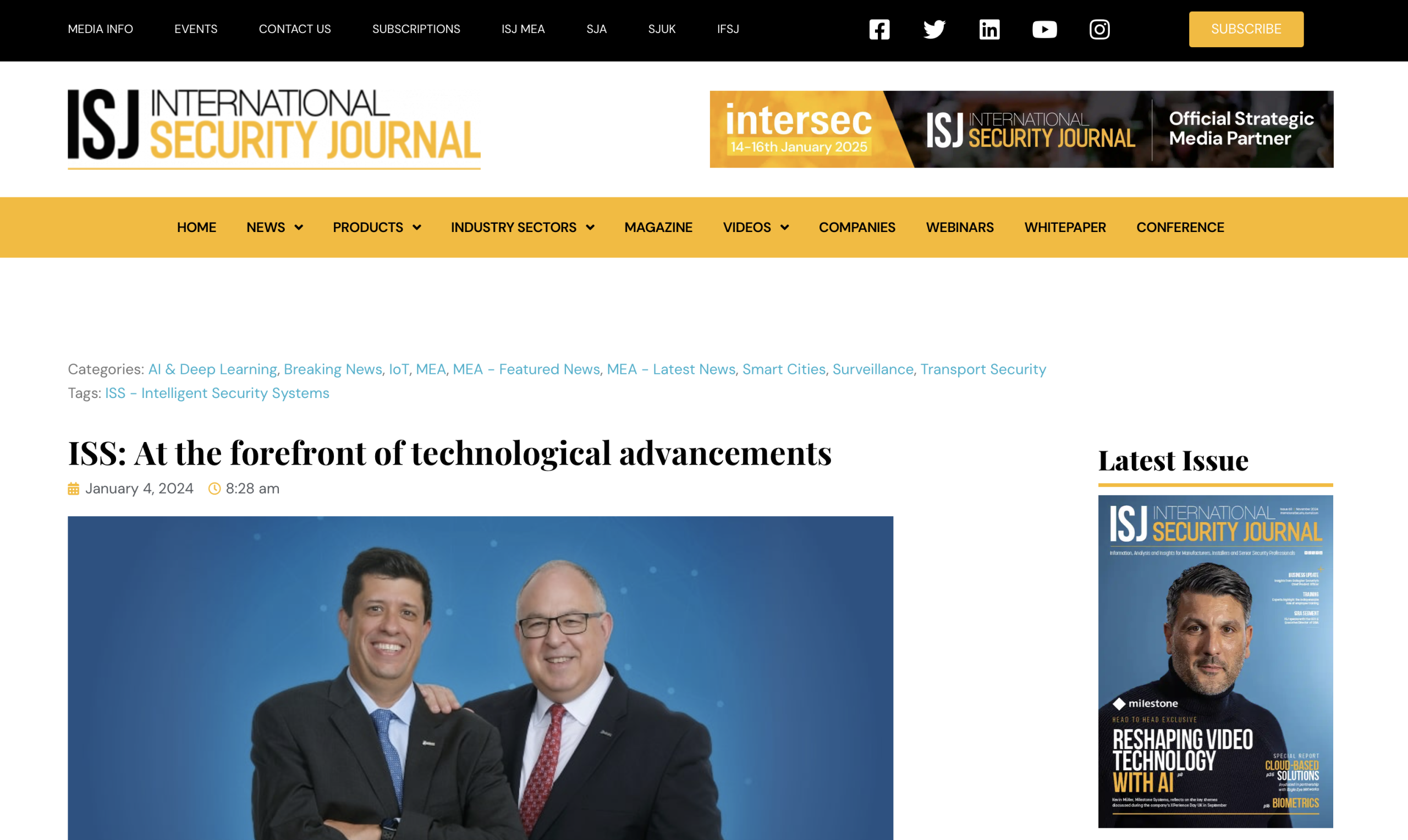 Press | ISS · Intelligent Security Systems