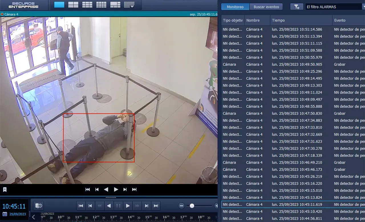 SecurOS® Fallen Person Detection | mandown2 | ISS · Intelligent Security Systems