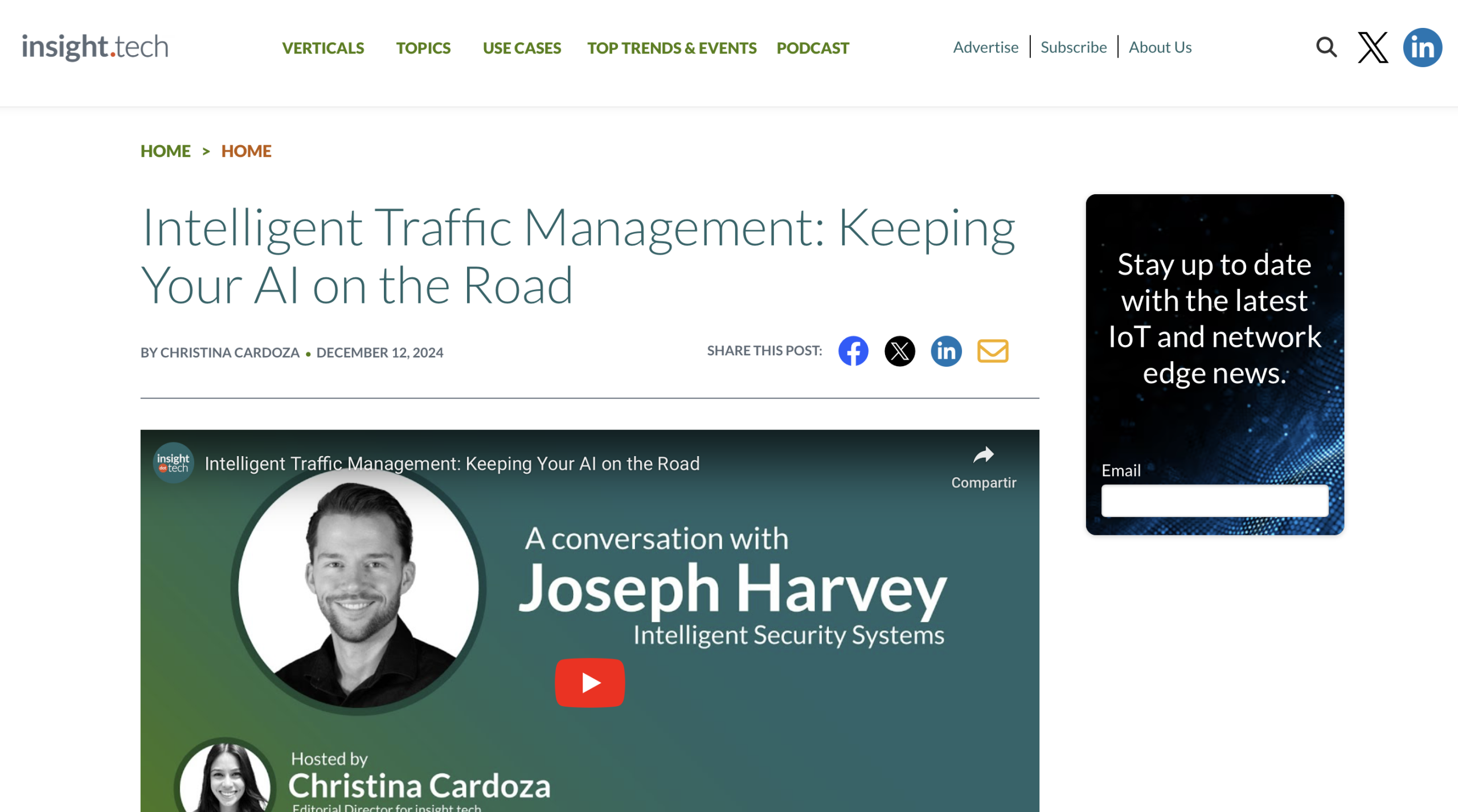 Podcast: Intelligent Traffic Management ­– Keeping Your AI on the Road