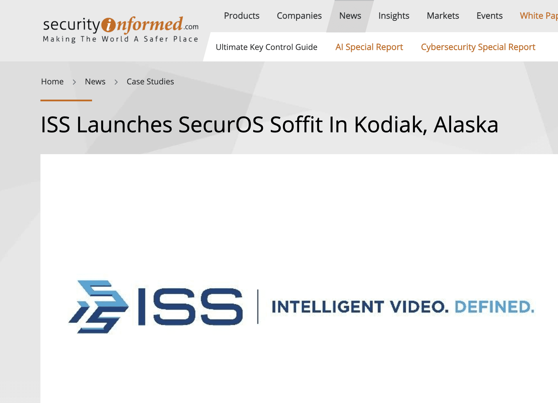 Press | ISS · Intelligent Security Systems